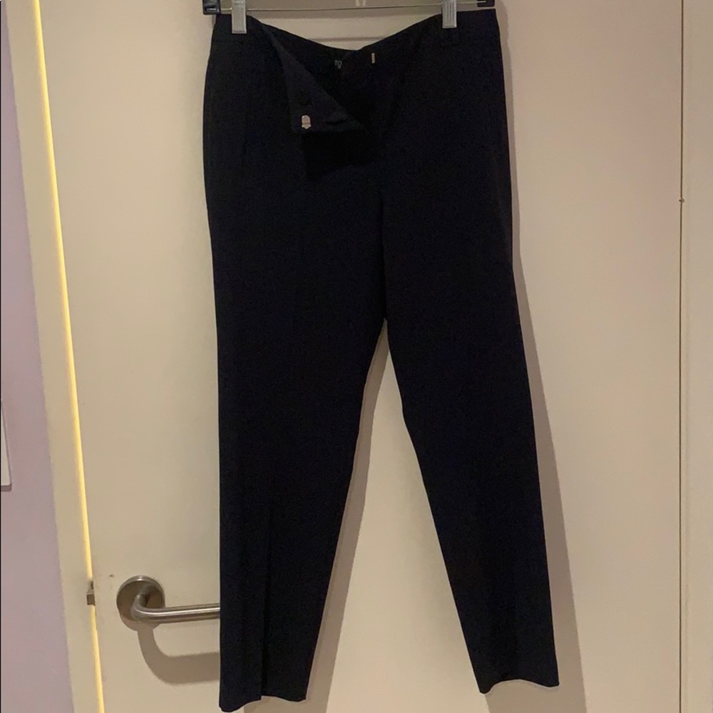Topshop dark navy blue cropped slacks.